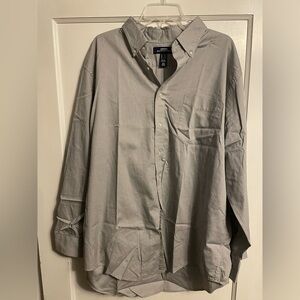 Lands’ End Traditional Fit Gray Long Sleeve